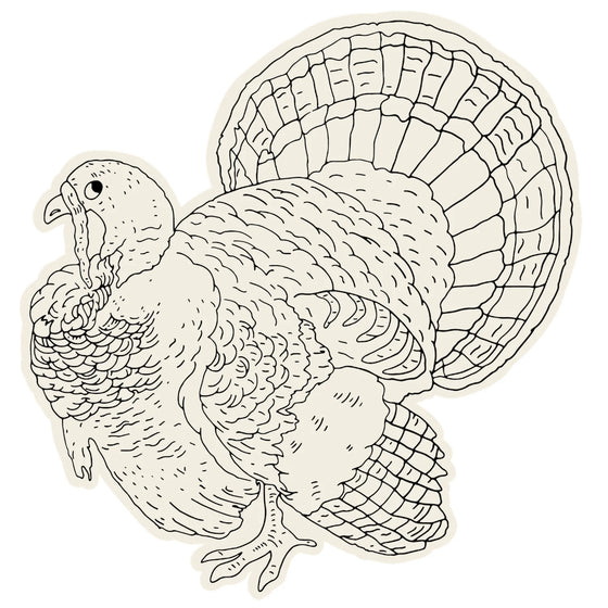 Die-cut Coloring Turkey Placemat