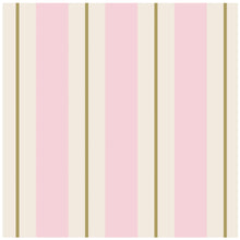 Pink and Gold Awning Stripe Cocktail Napkin