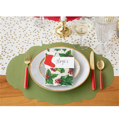 Die Cut Green French Frame Placemats