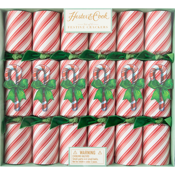 Candy Cane Crackers Set/6