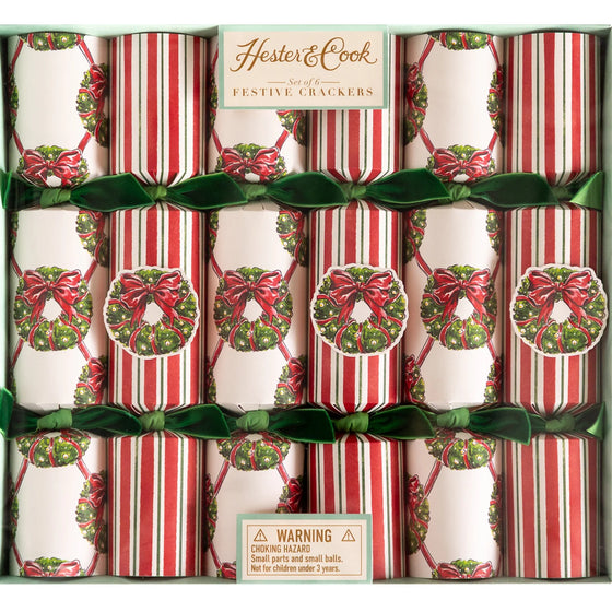 Holiday Wreath Crackers Set of 6