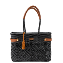  Medium Basket Tote Braided Black
