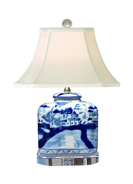 Blue and White Canton Jar Lamp