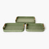 Monaco Faux Seagrass Tray with Bamboo Handles