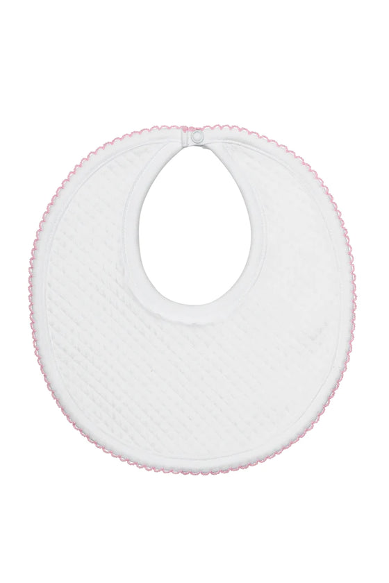 Pink Picot Trim Bib