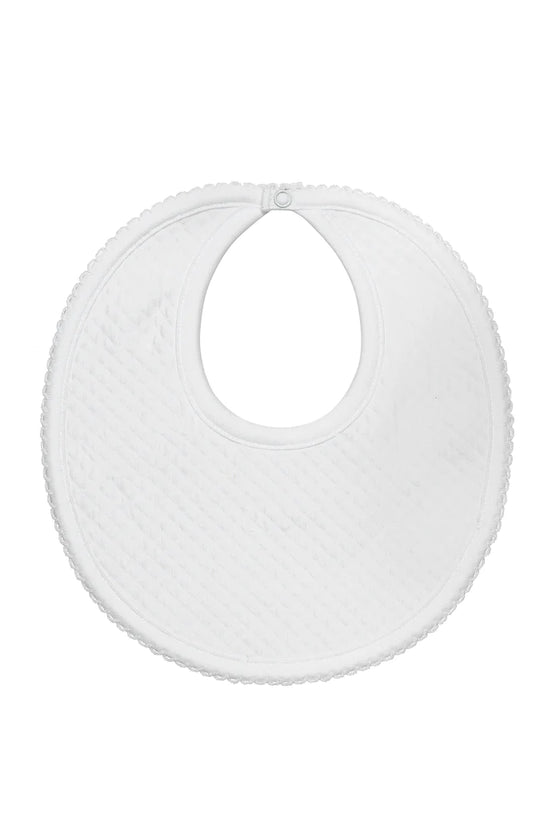 White Picot Trim Bib