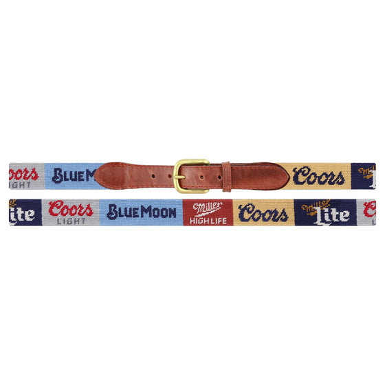 Beer Labels Needlepoint Belt