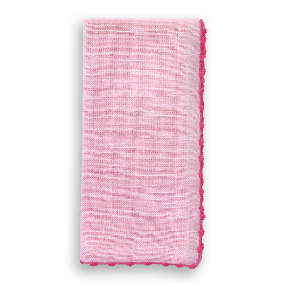 Knotted Edge Cotton Napkins Set of 4