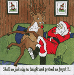  Santa at Home Cocktail Napkin