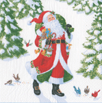 Woodland Santa Luncheon Napkin