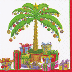  Deck the Palm Pearl Cocktail Napkins