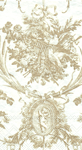 Romantic Toile Gold Guest Towel