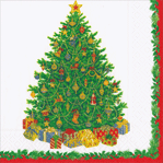  Christmas Tree Cocktail Napkin