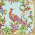 Chelsea Bird Celadon Cocktail Napkin
