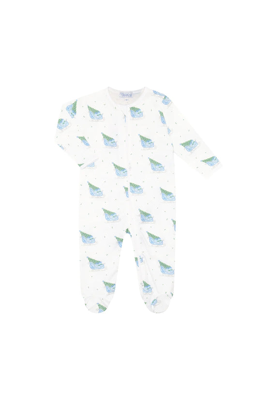 Merry Sleighs Zipper Footie