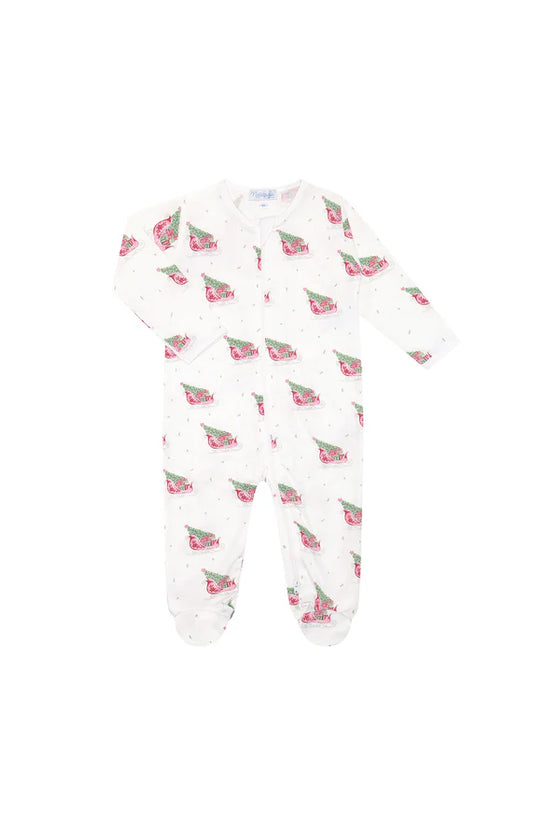 Merry Sleighs Zipper Footie