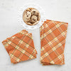Orange Plaid Napkin