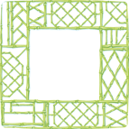  Bamboo Screen Moss Dinner Plate