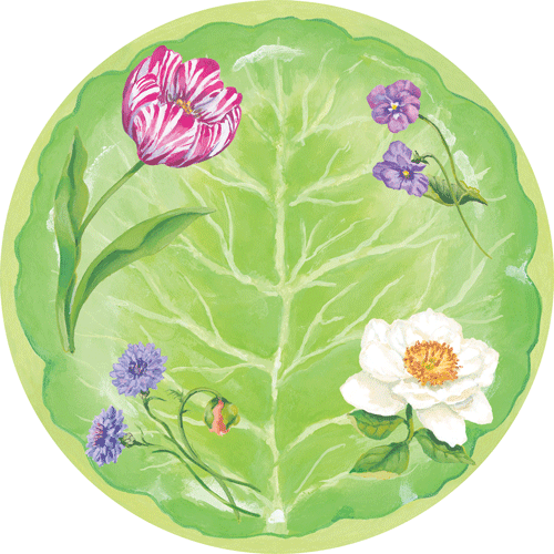 Floral Majolica Salad Plate