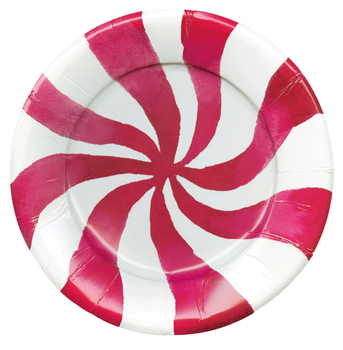 Peppermint Happy Dessert Plates