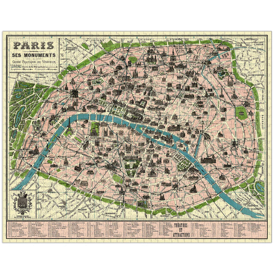 Map of Paris 1,000 Piece Puzzle