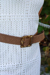 Woven Belt with Gold Leaf Buckle