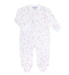 Bunny Toile Zipper Footie