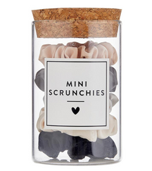  Ivory Ombre Mini Satin Scrunchies