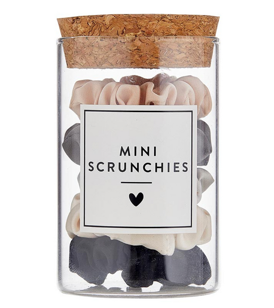 Ivory Ombre Mini Satin Scrunchies