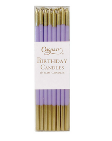  Lavender Slim Birthday Candles