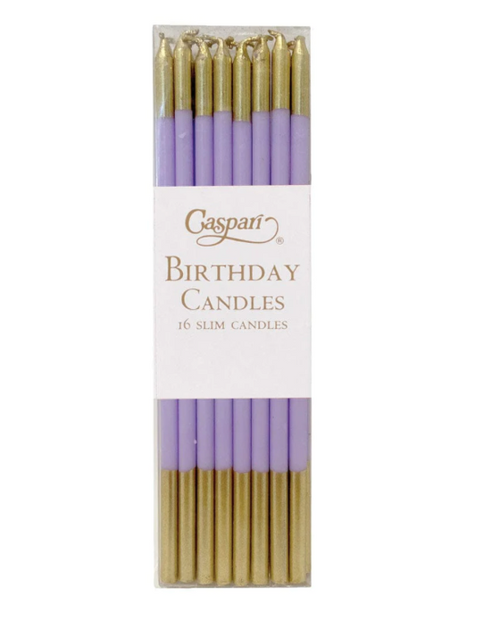 Lavender Slim Birthday Candles