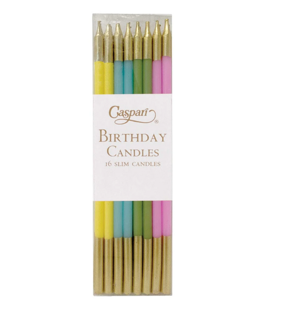 Pastel Mix Slim Birthday Candles