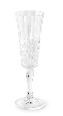 Royal Carved Acrylic Stemmed Champagne Glass
