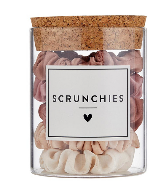 Blush Ombre Large Satin Scrunchies