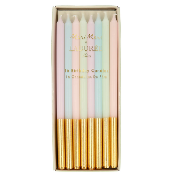 Laduree Gold Dipped Tall Tapered Candles