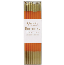  Bright Orange Slim Birthday Candle