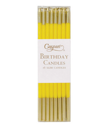  Yellow Slim Birthday Candle