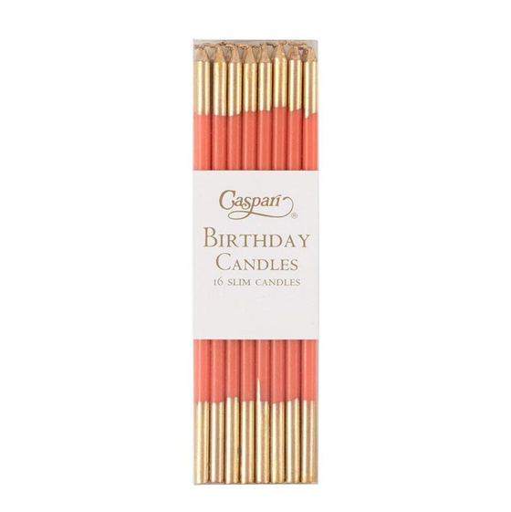 Orange Slim Birthday Candle