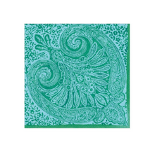  Turquoise Paisley Medallion Cocktail Napkin