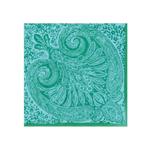 Turquoise Paisley Medallion Cocktail Napkin