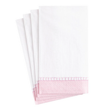  Petal Pink Linen Border Guest Towel