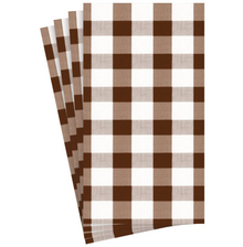  Chocolate Gingham Guest Towel