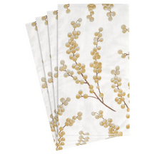  White & Gold Berry Branch Guest Towel