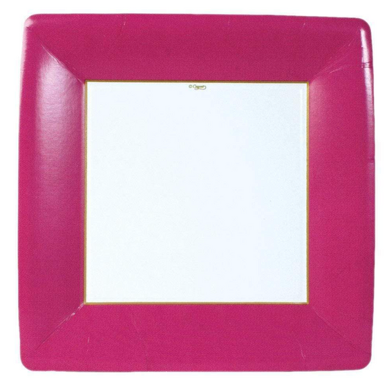 Square Rose Grosgrain Dinner Plates
