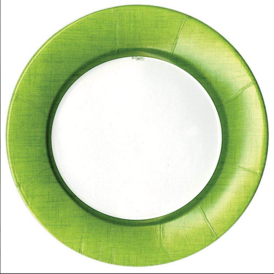 Linen Moss Green Dessert Plates