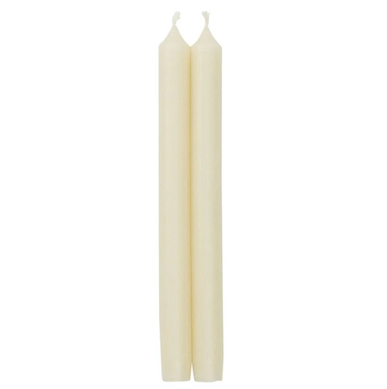 Ivory Dripless Candle 12"