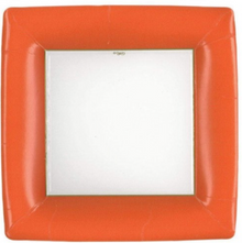  Square Orange Grosgrain Dinner Plate