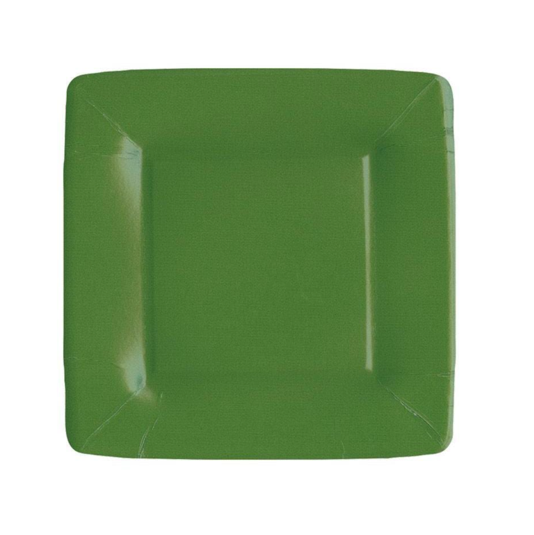 Square Hunter Green Dessert Plates Wildflowers
