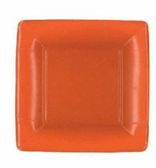  Square Orange Dessert Plates