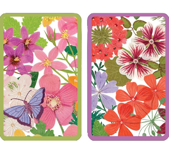 Halsted Floral Large Type Bridge Playing Cards